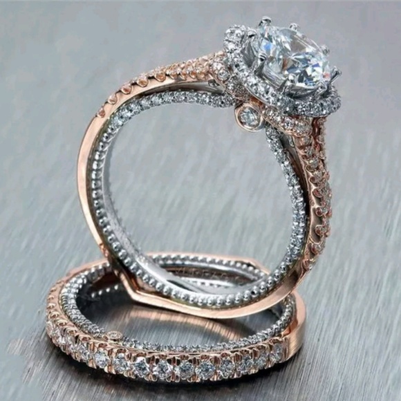 Wedding engagement ring set brand new - Picture 1 of 1